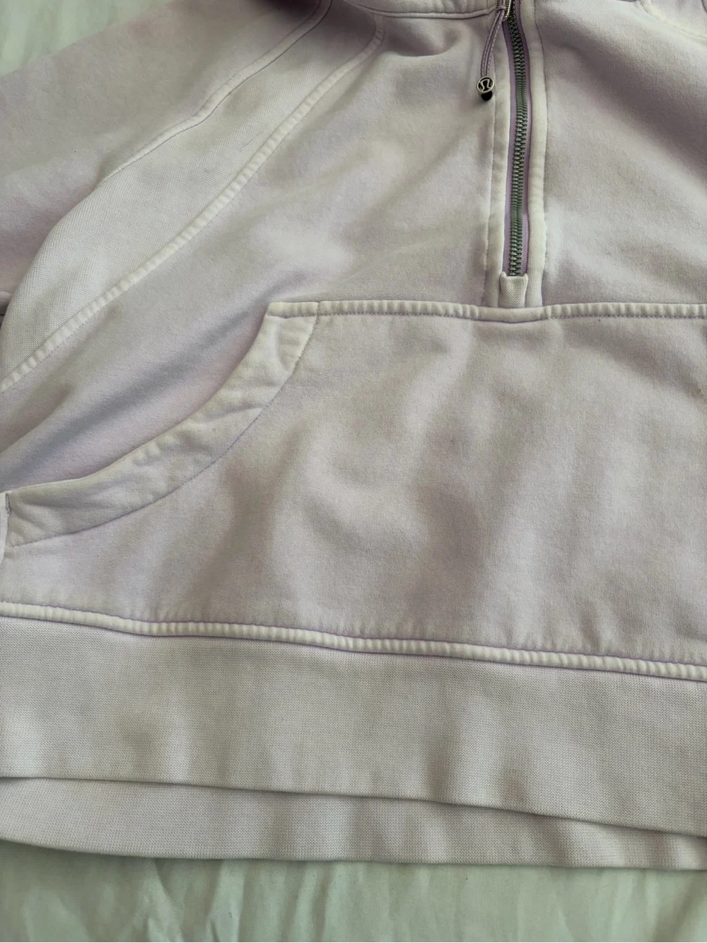 lululemon athletica Cropped Lavender Quarter Zip Hoodie Size XL